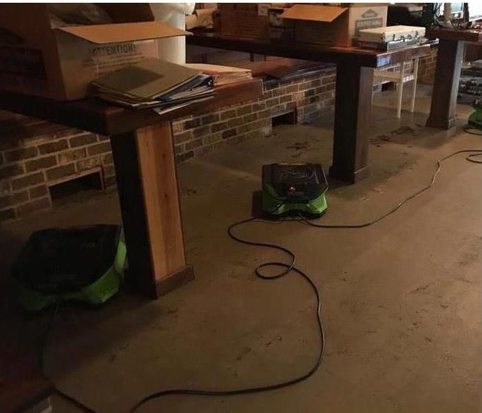 Drying equpipment placed in local restaurant's floor 